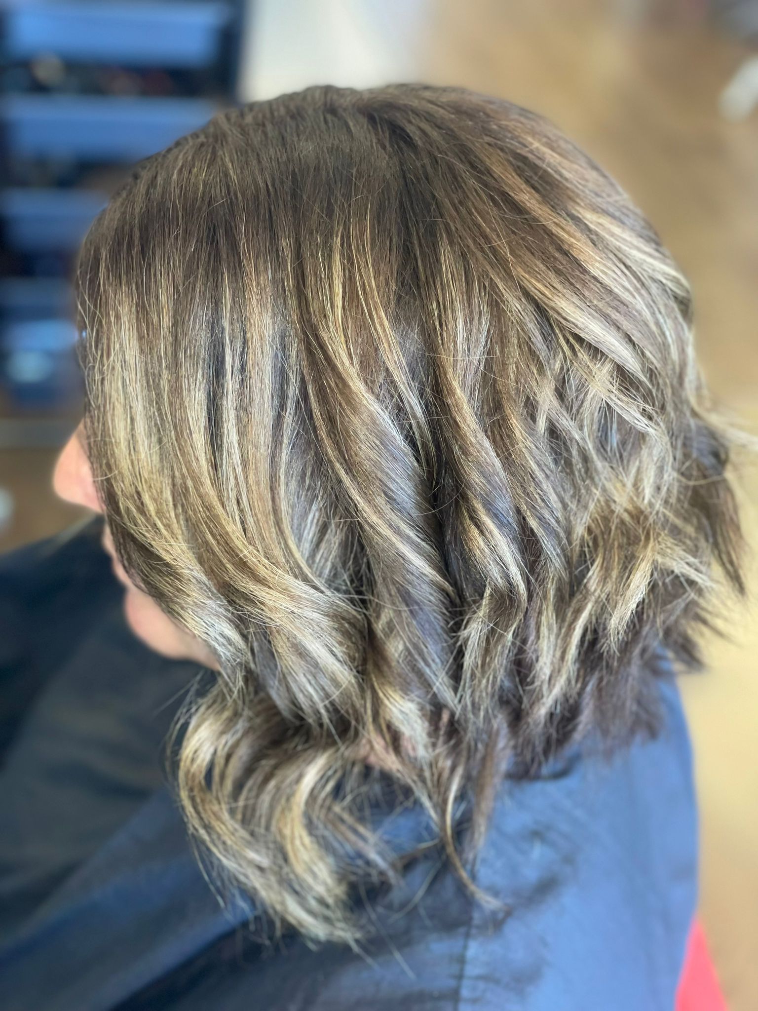 Contrast hair and tight curls