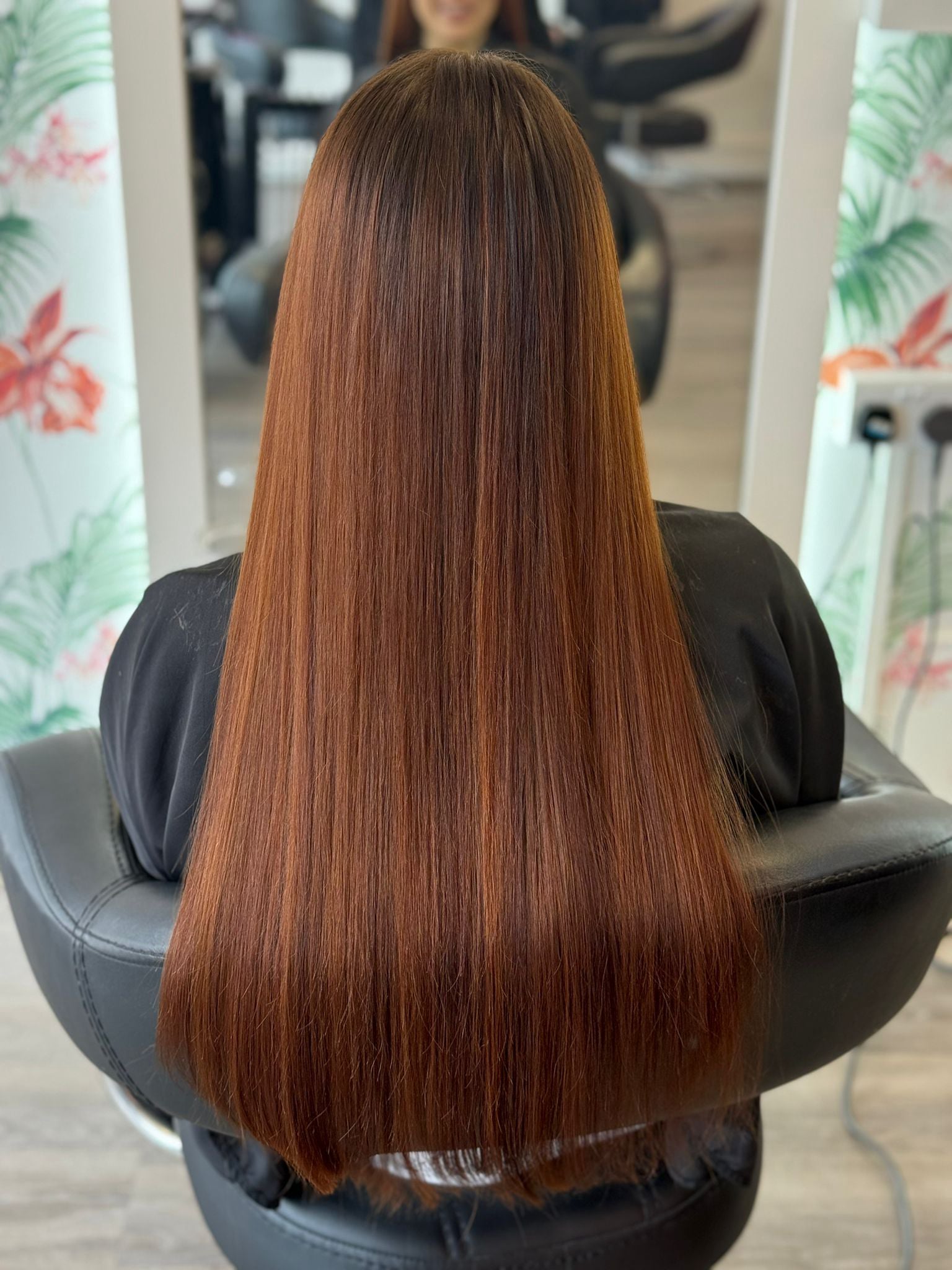 Restyle shaped mid length hair
