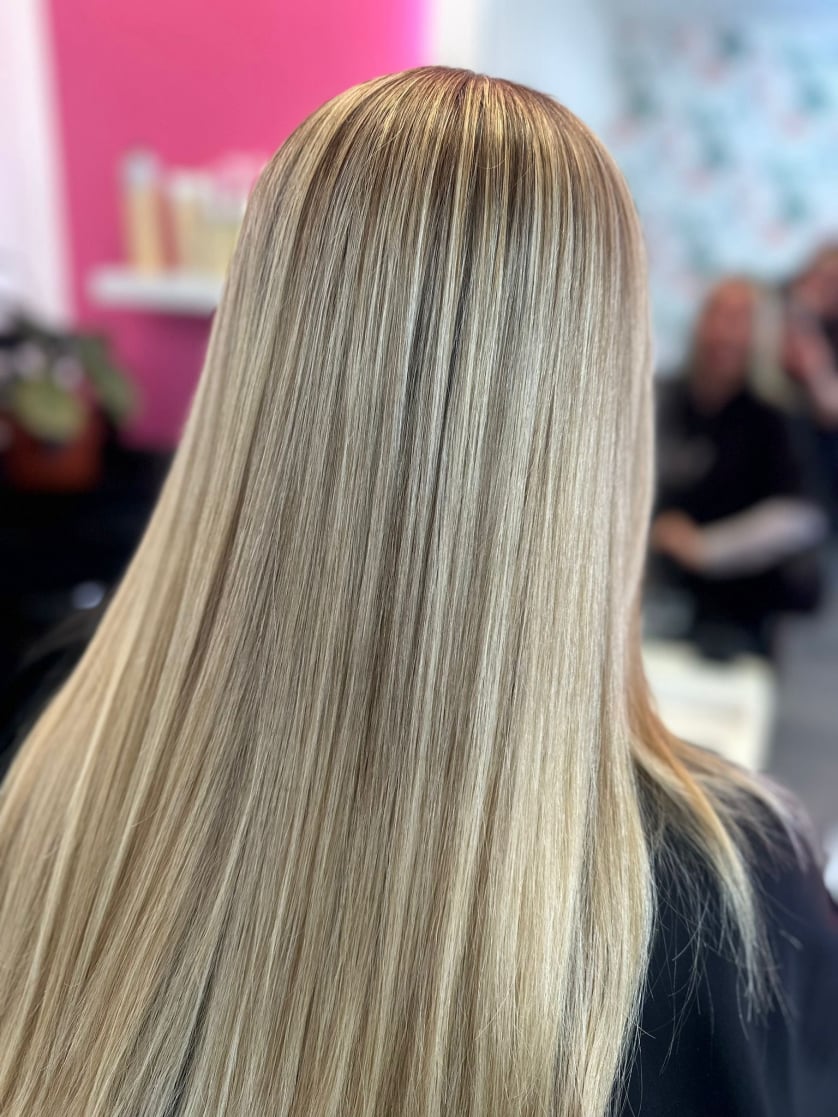 Restyle shaped mid length hair