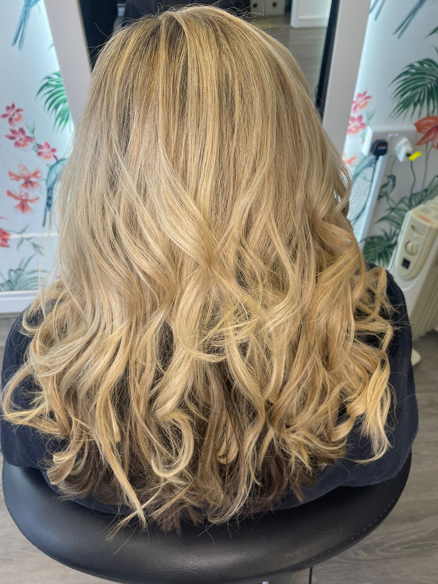 Bright blonde curls