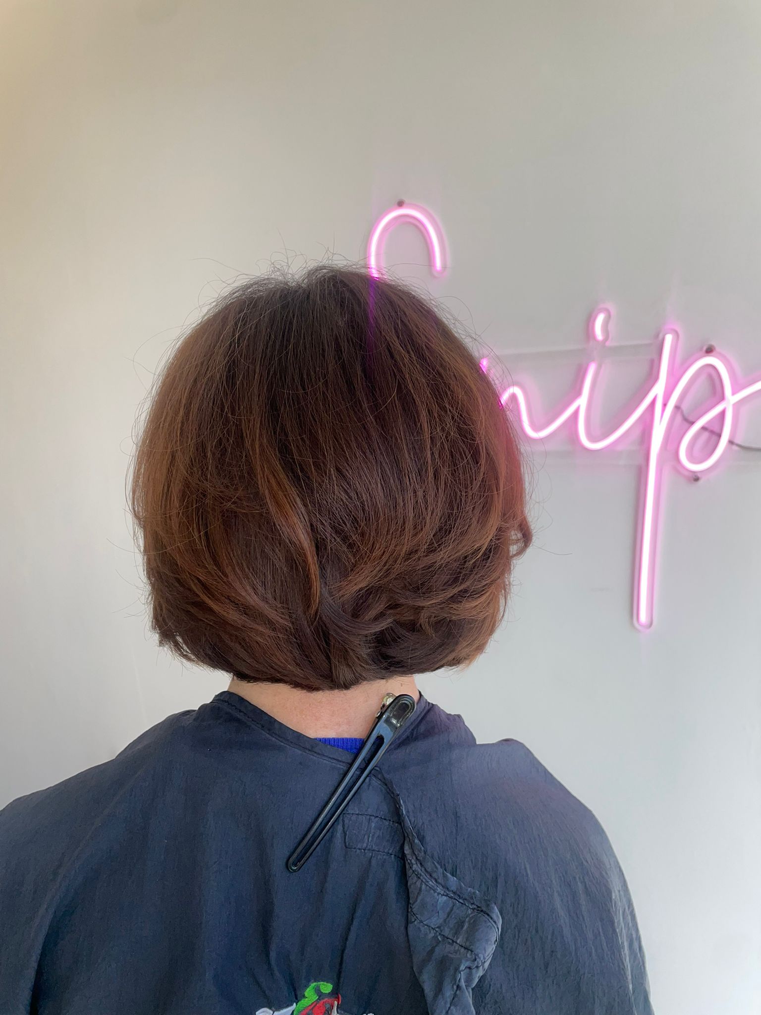 Regrowth and bouncy blow dry