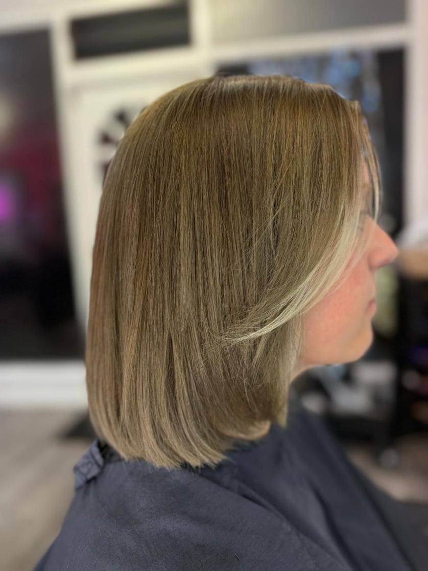 Money piece and hair colour